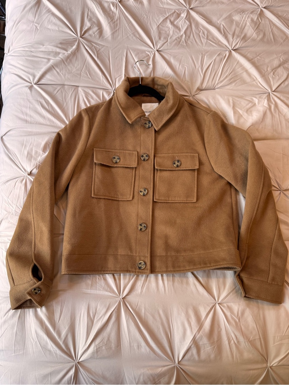 Avec Les Filles cropped camel sueded chore jacket. Size M